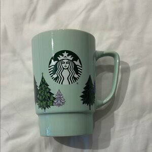 Starbucks 2020 20 ounce Mint Green Forest Christmas Tree Winter Mug
